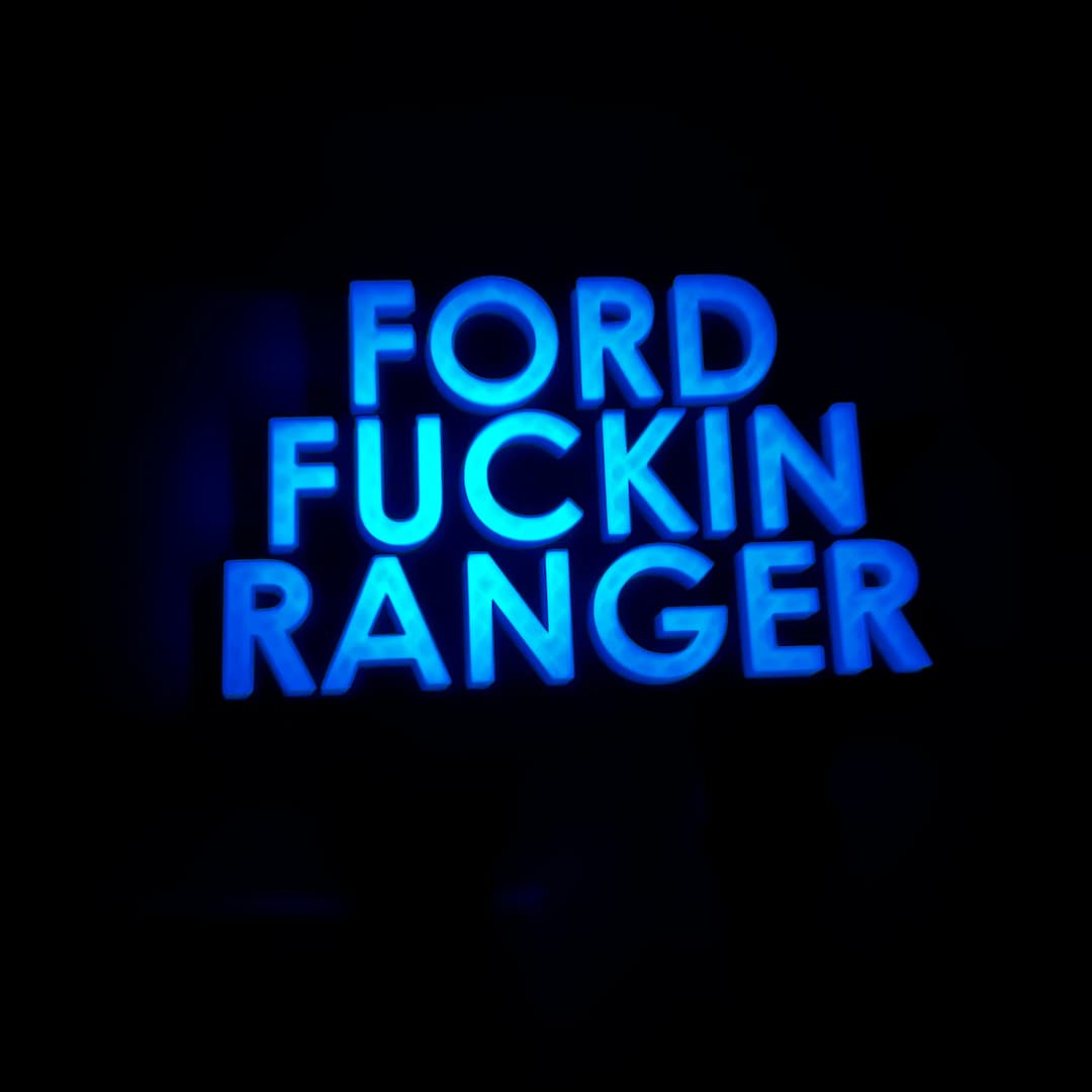 Ford Ranger | Ford Fkin Ranger | 3D Printed Sign | Car Decal - Etsy