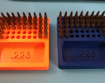 223 Reload Tray | Precision 3D-Printed Ammo Block | Reloading Tool for .223 Caliber Rounds