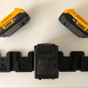 Dewalt 20V Battery Holder | 5-in-1 Wall Mount Battery Organizer image 2