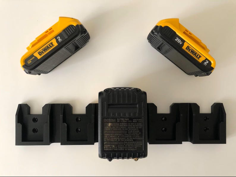Dewalt 20V Battery Holder | 5-in-1 Wall Mount Battery Organizer image 2