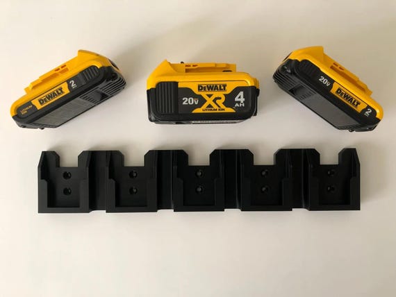Dewalt 20V Battery Holder | 5-in-1 Wall Mount Battery Organizer