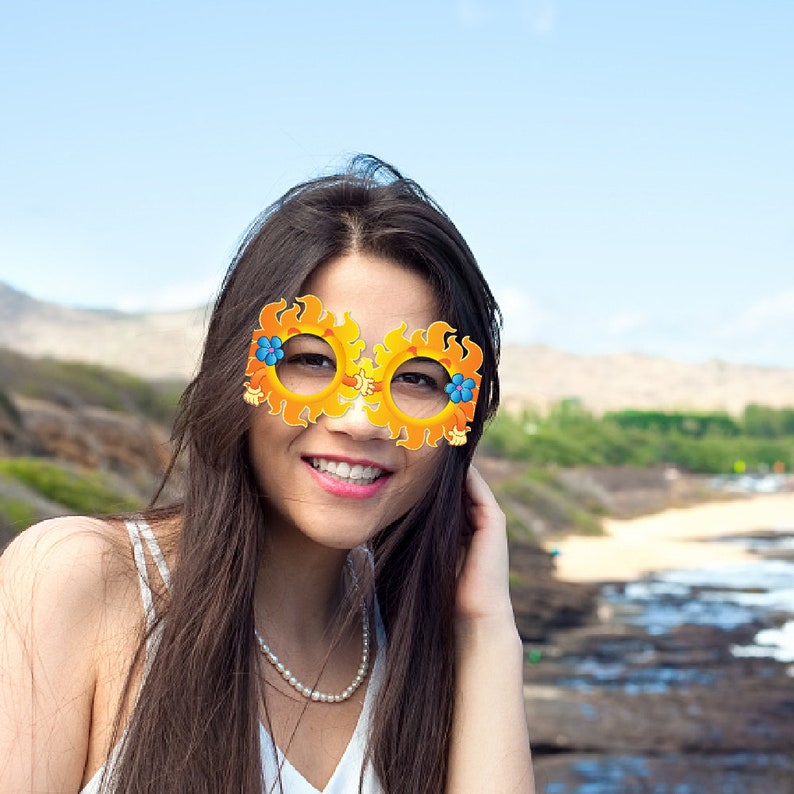 Hawaii Tropical Party Sunglasses Pineapple Hawaiian Luau Beach Party