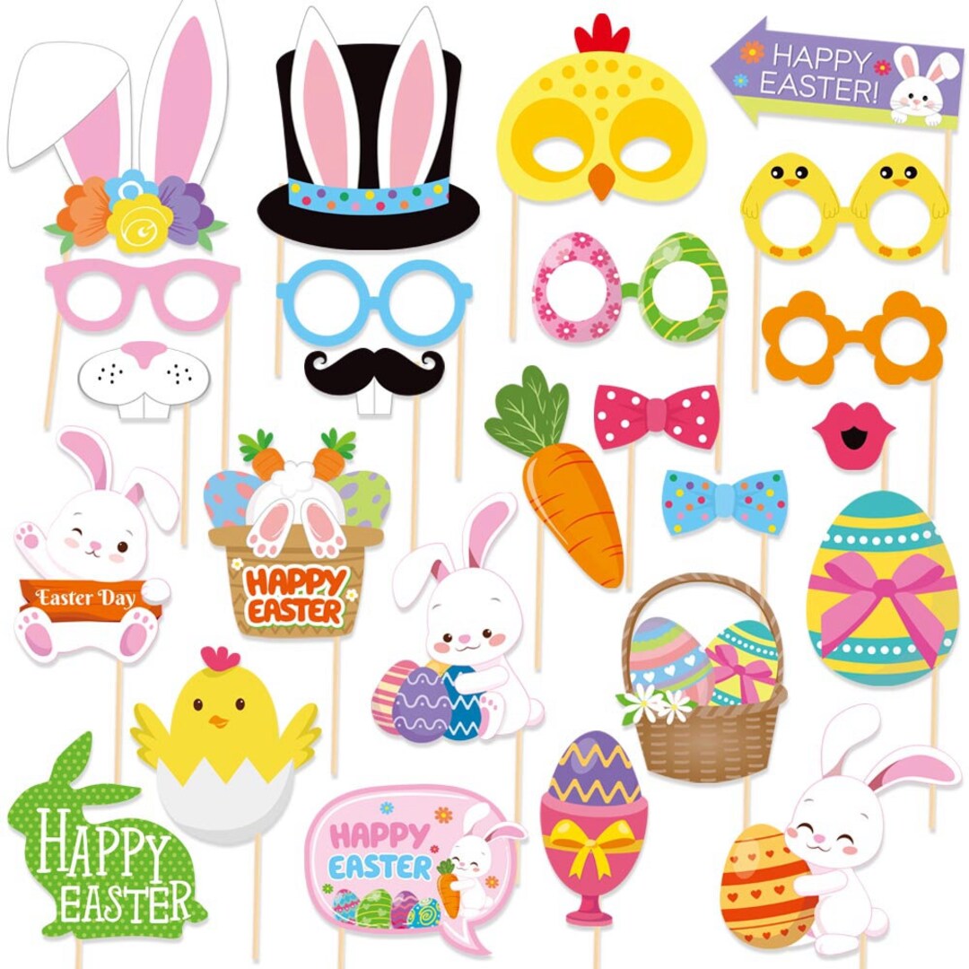 Happy Easter Photo Props Pring Photo Props for Photoshoot Easter Bunny ...