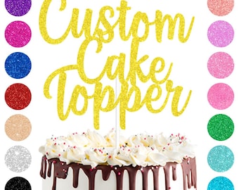 Personalisierte Kuchendeckel für Partydekorationen, benutzerdefinierte Glitter-Kuchendeckel für Geburtstags-Par, benutzerdefinierte Event-Banner, Verlobungsparty-Banner