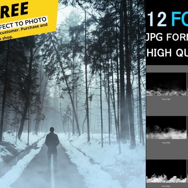 12 fog photo Overlays, photoshop overlays, JPG, png, tutorial included. The Overlay Fog  is photo effect, photo, backgrounds, images, etc.