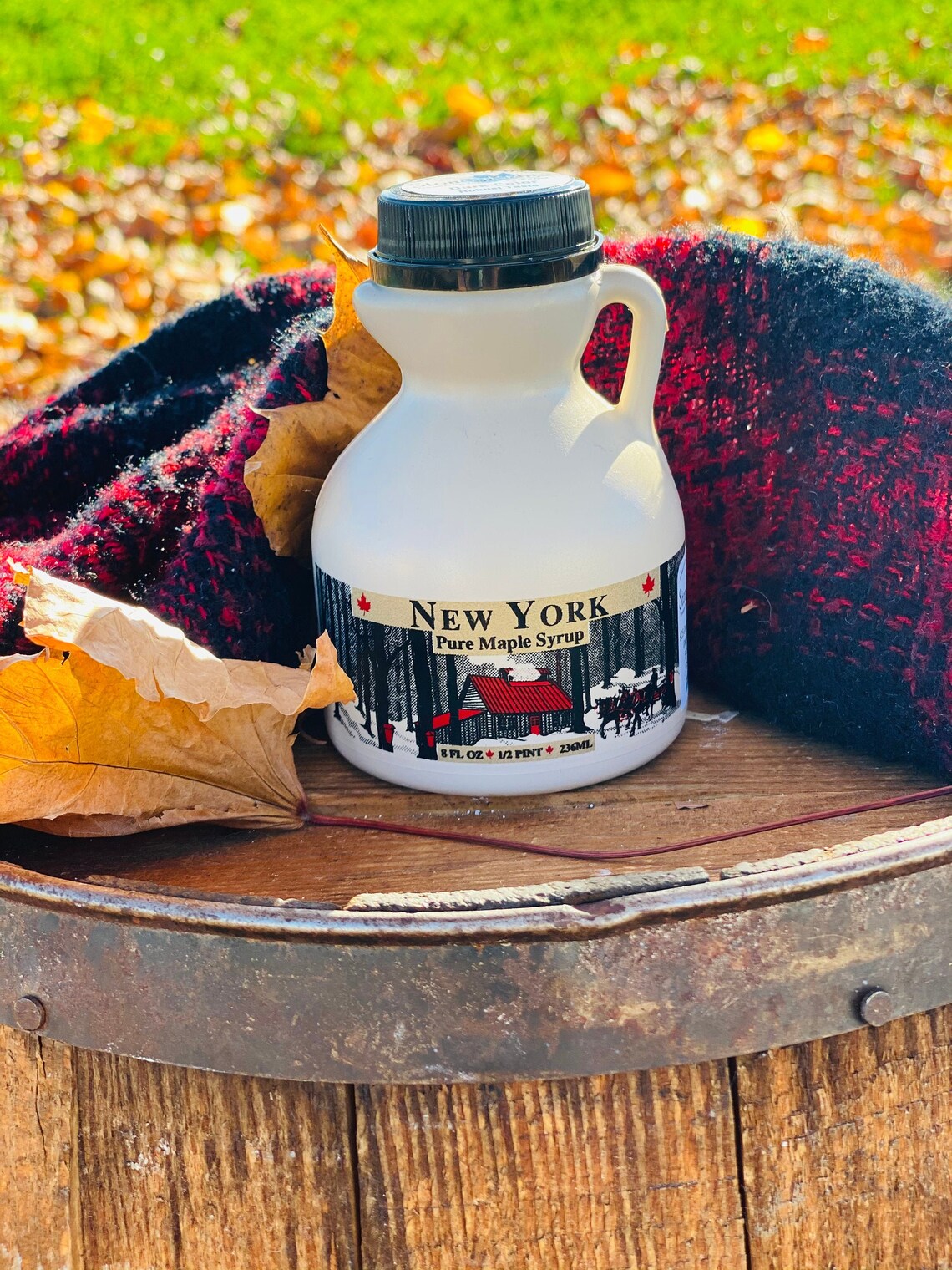 1/2 Pint New York Maple Syrup Plastic Bottle Maple Gift Etsy