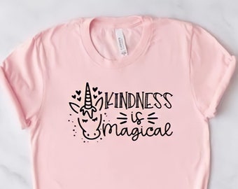 Kindness is Magical, Pink Shirt Day Kids, Antibullying Shirt, Be A Buddy, Friendship Gift, Unicorn Shirt, Bullying Awareness