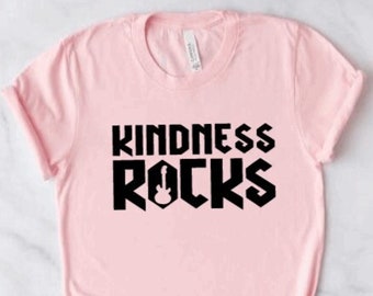 Kindness Rocks, Kids Pink Shirt Day, Kindness Matters, Be Kind Shirt, Antibullying Shirt, Rockstar Shirt, Pink Shirt Boys, Awareness