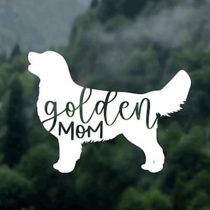 Golden Retriever Decal, Mom Car Decal, Dad Christmas Gift, Stocking Stuffer, Wife Gift, Dog Mom Gift, Tumbler Decal, Dog Lover Gift