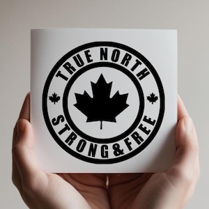 True North Strong And Free Decal, Canada Car Decal, Canadian Flag Sticker, Maple Leaf Decal, Canada Bumper Sticker, Made In Canada