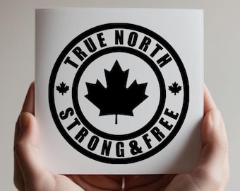 True North Strong And Free Decal, Canada Car Decal, Canadian Flag Sticker, Maple Leaf Decal, Canada Bumper Sticker, Made In Canada