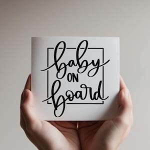 Baby On Board Car Decal, Cute Baby Safety Sticker, Baby Shower Gift, New Mom Gift, Dad To Be, Bumper Sticker, Tiny Human Decal, New Parent