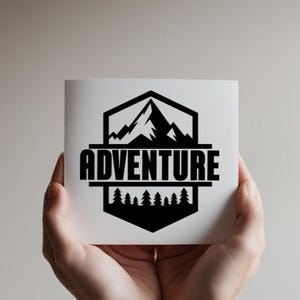 Adventure Nature Decal, Mountain Car Decal, Scenic Explore Sticker, Adventure Decal, Coastal Gift, Nature Lover Gift, Forest Tumbler Decal