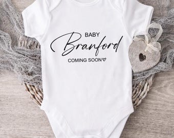 Personalized Baby Name Onesie®, Custom Pregnancy Announcement, Coming Home Outfit, Gender Neutral Baby Gift, Baby Shower Gift, New Mom Gift