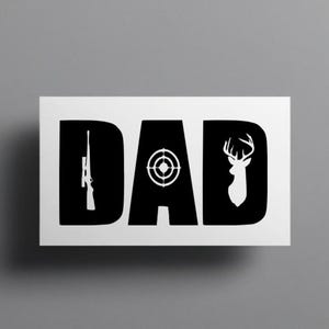 Hunting Dad Decal, Hunting Car Decal, Dad Stocking Stuffer, Fathers Day Gift, New Dad Gift, Husband Birthday Gift, Adventure Sticker immagine 1