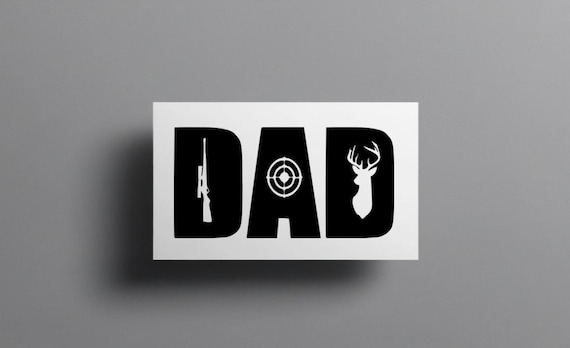 Hunting Dad Decal, Hunting Car Decal, Dad Stocking Stuffer, Fathers Day Gift, New Dad Gift, Husband Birthday Gift, Adventure Sticker