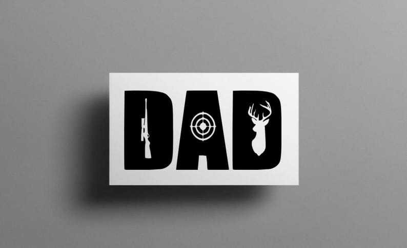 Hunting Dad Decal, Hunting Car Decal, Dad Stocking Stuffer, Fathers Day Gift, New Dad Gift, Husband Birthday Gift, Adventure Sticker immagine 1
