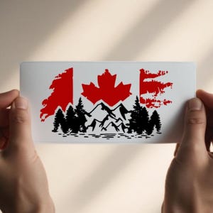 Canadian Flag Decal, Patriotic Car Sticker, Canada Vinyl Window Graphic, Canadian Pride Sticker, Maple Leaf Decal, Canada Vehicle Accessory