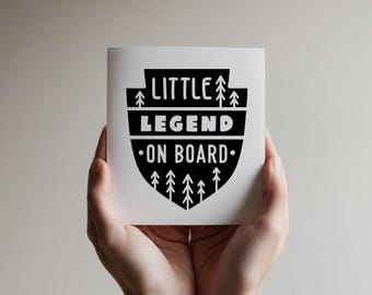 Little Legend On Board Decal, Baby Car Sticker, Cool Kid Vehicle Sign, Funny Baby Safety Sticker, Future Legend, Vehicle Vinyl Sticker