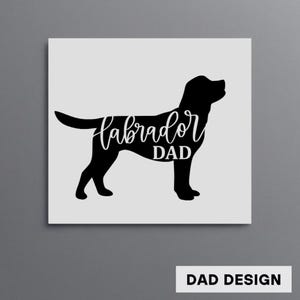 Labrador Mom Decal, Dog Dad Car Decal, Black Lab Sticker, Dad Christmas Gift, New Puppy Gift, Chocolate Lab Gift, Yellow Labrador Sticker immagine 3