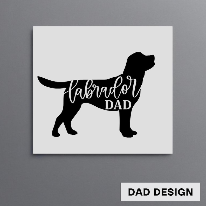 Labrador Mom Decal, Dog Dad Car Decal, Black Lab Sticker, Dad Christmas Gift, New Puppy Gift, Chocolate Lab Gift, Yellow Labrador Sticker immagine 3