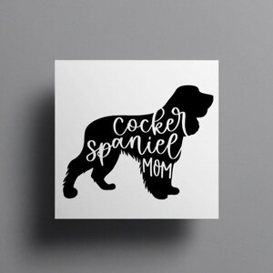 Sticker papa/maman cocker, cadeau de Noël pour papa, bas de Noël, cadeau d'anniversaire de maman, cadeau secret du père Noël, sticker voiture pattes à bord, cadeau pour animal de compagnie