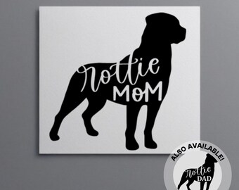 Pegatina para mamá de Rottweiler, pegatina para papá de perro, pegatina para coche de perro adorable, regalo para cachorro nuevo, regalo de Navidad para mamá, regalo para amantes de los perros, pegatina para vaso de mascota, regalo del Día de la Madre