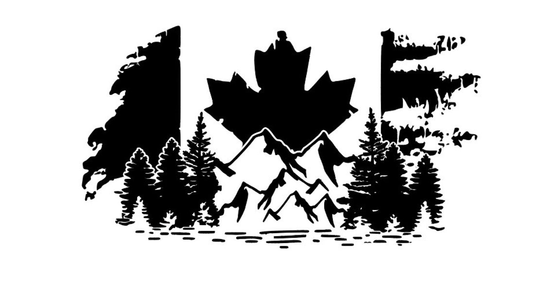 Canadian Flag Decal Distressed Car Decal Stocking Filler Etsy