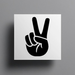 Peace Sign Decal, Hippie Car Decal, 4x4 Car Decal, Music Lover Decal, Hard Hat Sticker, Peace Out Sticker, 90s Decal, 70s Sticker