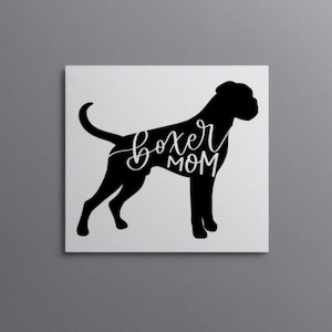 Sticker boxer papa/maman, cadeau de Noël pour papa, cadeau de Noël, cadeau d'anniversaire de soeur, cadeau secret du père Noël, sticker voiture pattes à bord, cadeau pour amoureux des animaux de compagnie