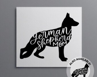 Calcomanía de pastor alemán, calcomanía para papá perruno, calcomanía de perro lindo para auto, regalo para cachorro nuevo, regalo de Navidad para mamá, regalo para amante del pastor alemán, calcomanía para vaso de mascota, Día del Padre