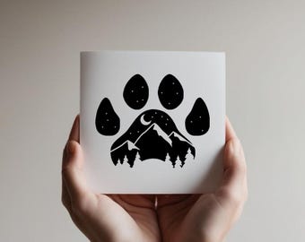 Adventure Paw Print Decal, Pet Car Decal, Explore Sticker, Secret Santa Gift, Mom Christmas Gift, Stocking Stuffer, Pet Lover Gift