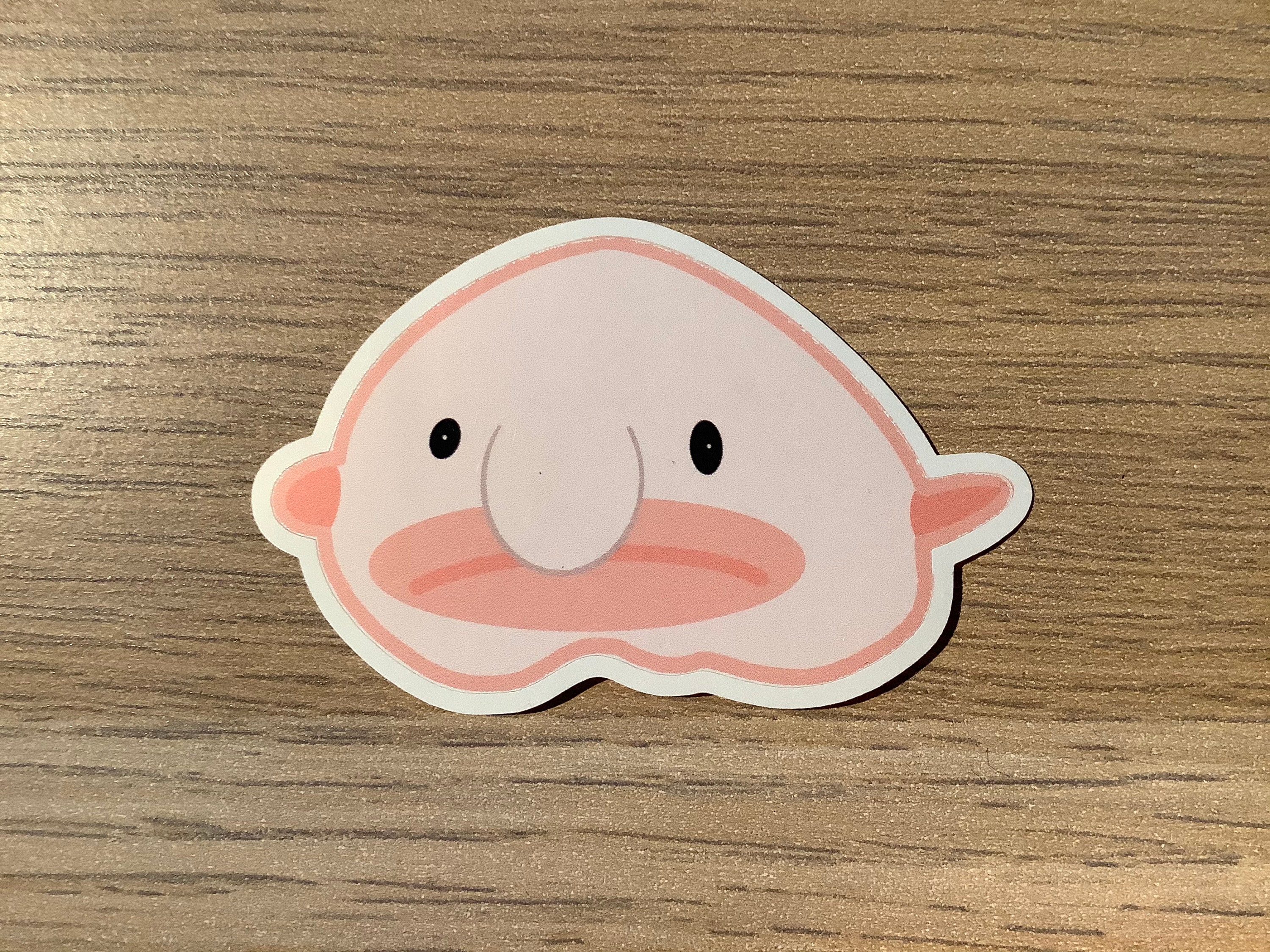 Cartoony Blobfish Sticker | Etsy