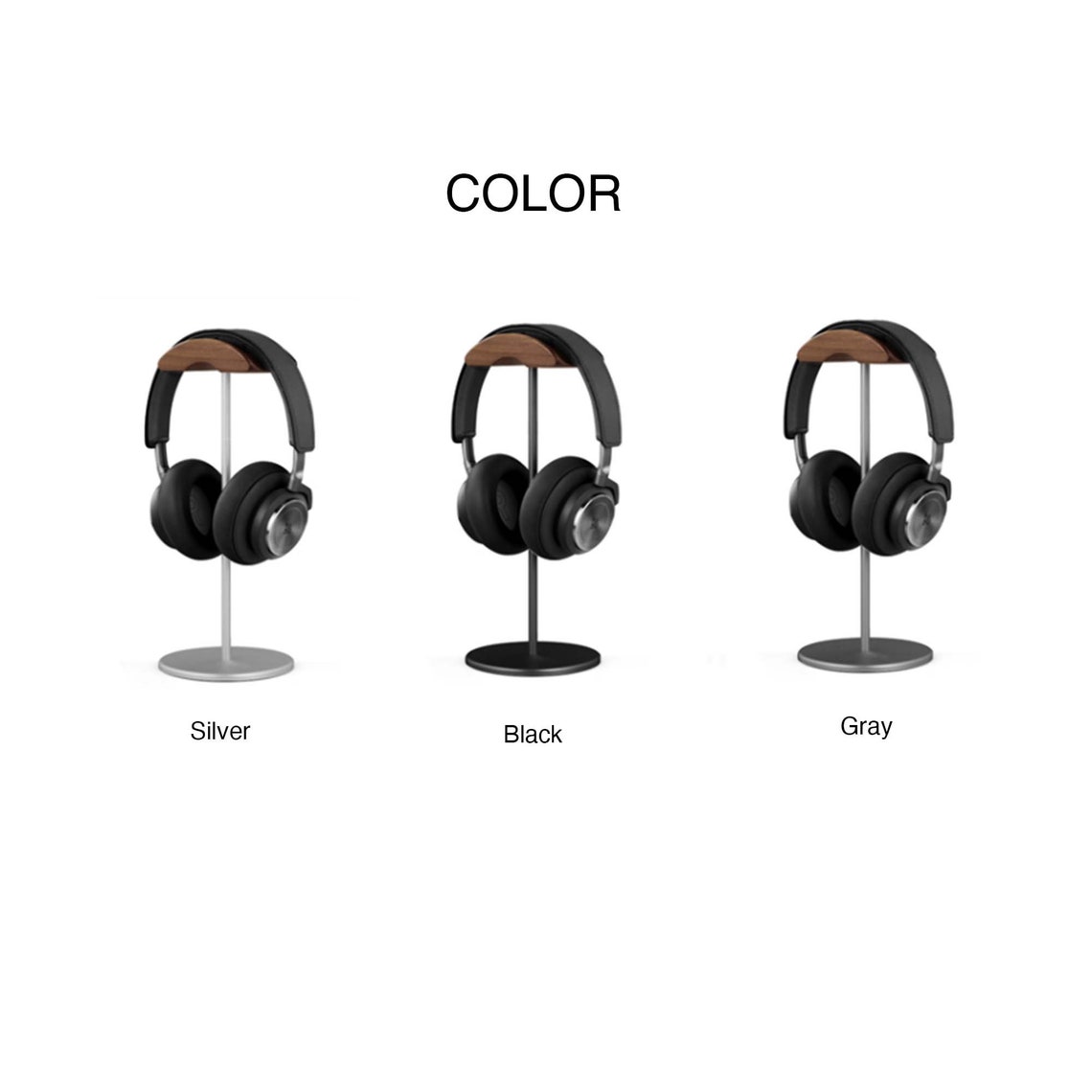 Wooden Desk Holder Headphones Holder Wood Headphone Stand Etsy