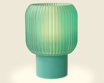 Table Lamp "SCALLOP" in Turquoise with Optional Dimmer Switch