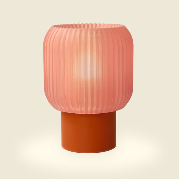 Table Lamp "SCALLOP" in Salmon