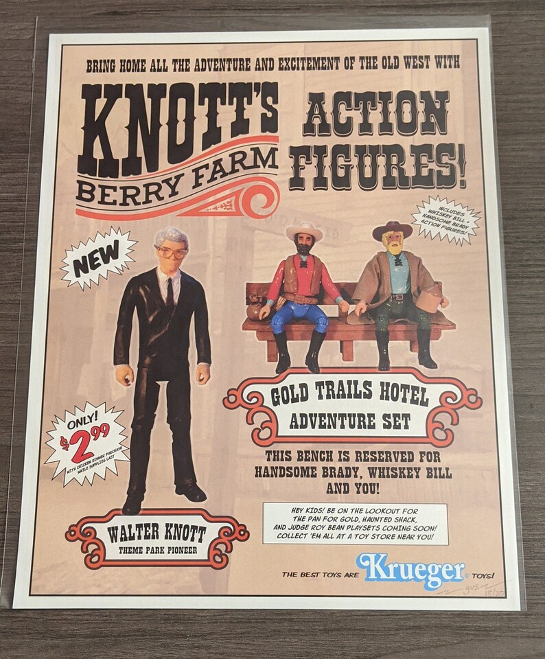 Knott's Berry Farm Walter Knott Action Figure Boysenberry Etsy