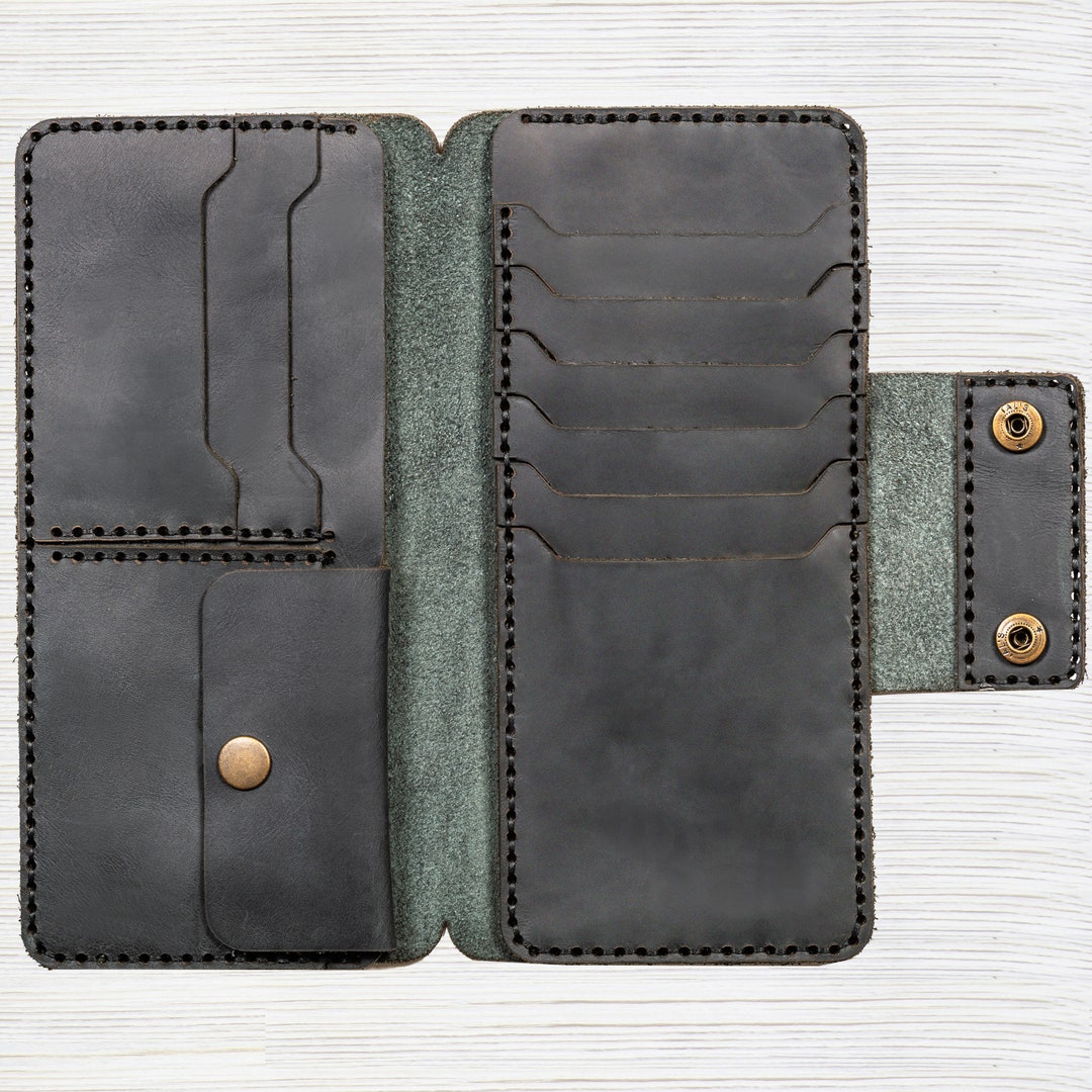 Leather Phone Wallet, Personalized Wallet, Leather Wallet Case, Leather