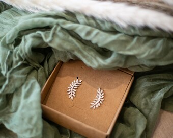 Feather Stud Earrings