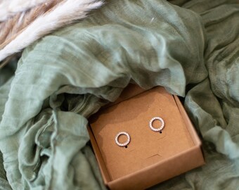 Silver Plated Hoop Drop Earrings