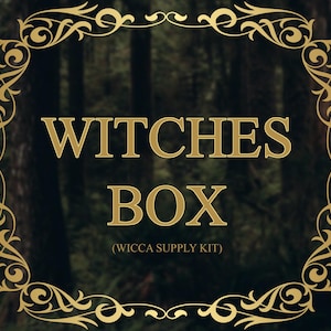 Caixa de Bruxas / Suprimentos de Bruxaria / Kit Wicca / Suprimentos Pagãos