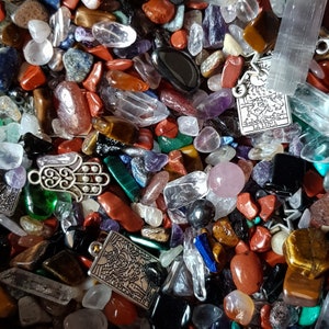 Crystal confetti / witchy mystery grab bag / crystal grab bag / gemstone goblincore scoop / cottagecore / vulture culture image 4