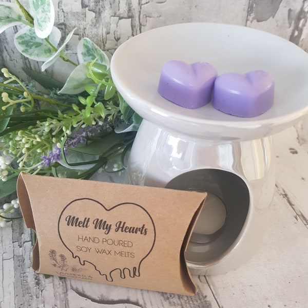 Lavender & Rosemary Scented Soy Wax Melt Hearts