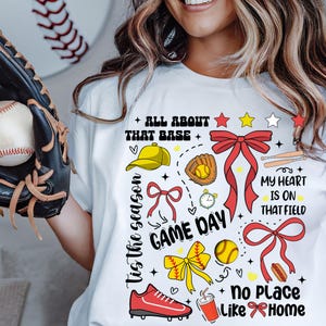 Softball T-Shit Png, Retro Softball Game Day Png, Retro Softball, Softball Game day Png, Game Day Softball Bow Png, Softball Png