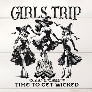 Salem Girls Trip, Witchy Halloween PNG, Funny Witch Png, Halloween Women Png, Witchy Vibes Png, Witches Halloween, Digital File
