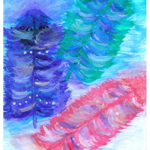 Veren Float op Water ~ Aquarel ~ Illustratie Art Print ~ Aquarel Wenskaart ~ Post Card ~ Geïllustreerd Art Print ~Aflo Artflow