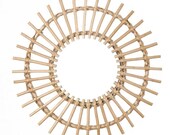 Rattan Mirror, Sunburst Rattan Mirror