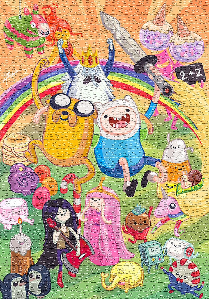 Adventure Time 1000 Piece Jigsaw Puzzle Premium Jigsaw Etsy