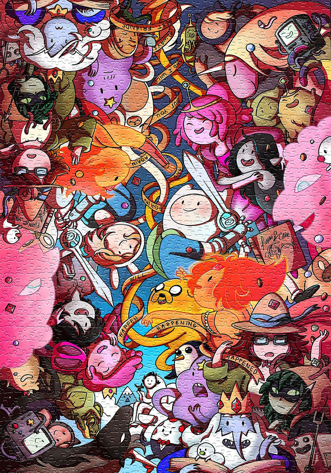 Adventure Time 1000 Piece Jigsaw Puzzle Premium Jigsaw Etsy