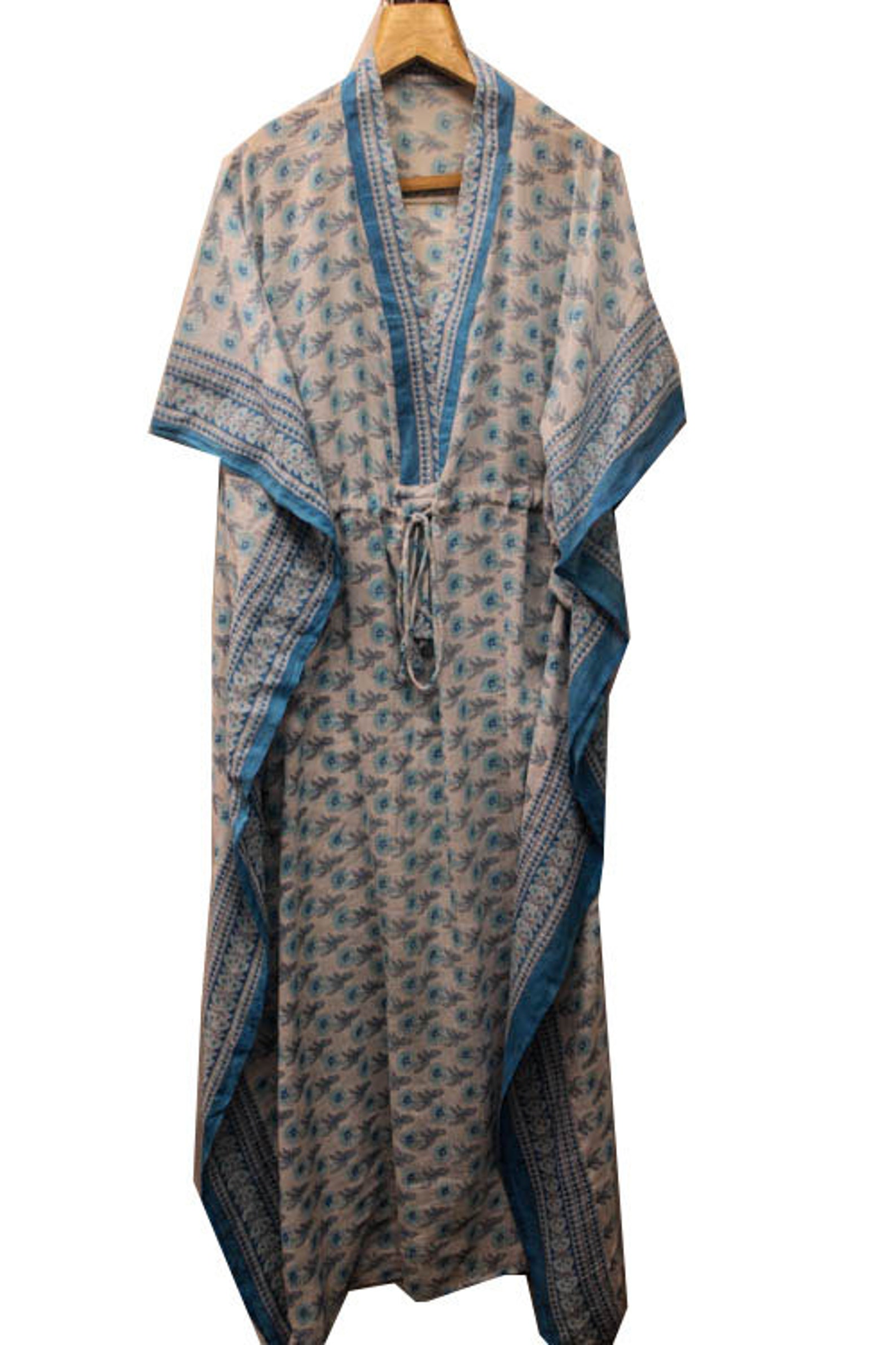 Cotton Kaftan Kaaftan Robe Dress Bridal Party Shower Dressing Etsy